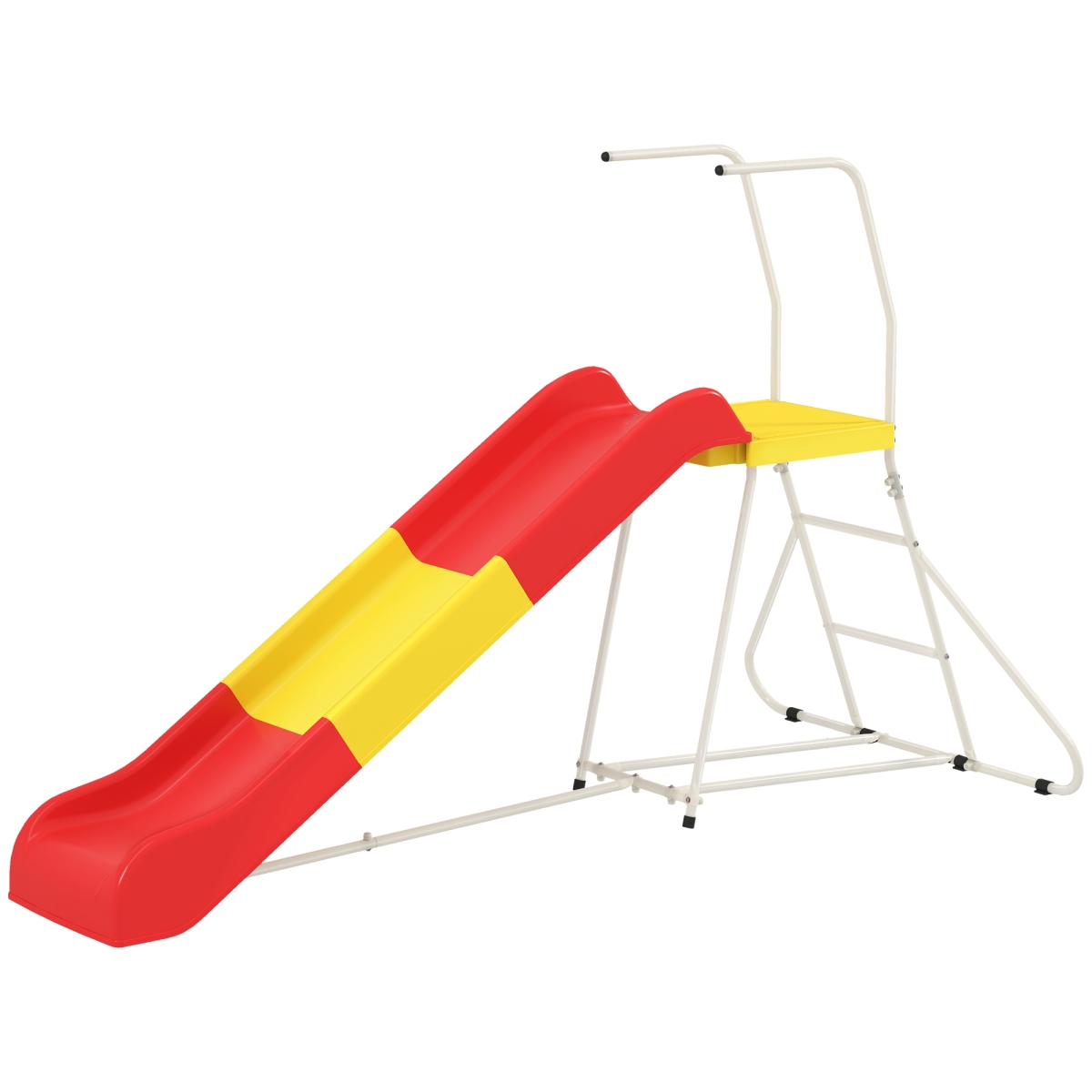 Picture of 212 Main 344-091V00RD 6 ft. Qaba Slide for Kids - Metal Freestanding Playground Equipment with Climbing Ladder for Backyard - Outdoor - Indoor&#44; Red