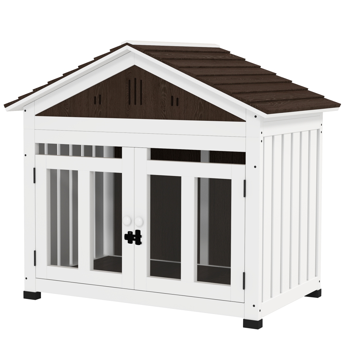 Picture of 212 Main D02-206V00DR 40 in. PawHut Wooden Dog House Outdoor Indoor for Small - Medium - Large Dogs with Air Vents & Elevated Removable Floor&#44; Brown