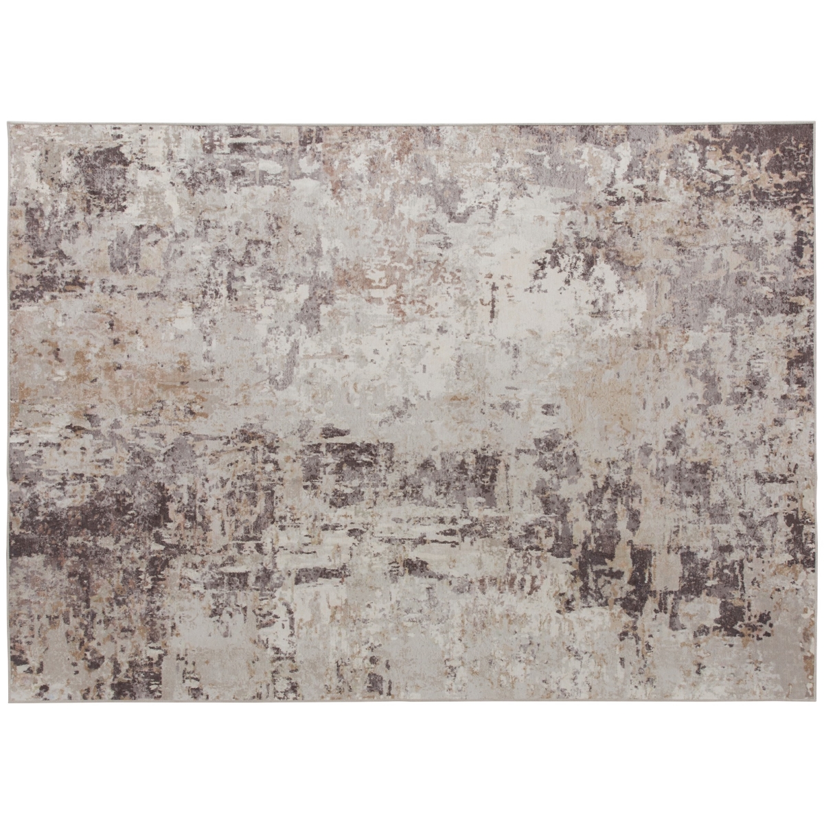 4 x 6 ft. HOMCOM Machine Washable Area Rug - Non-Slip Modern Abstract Floor Carpet for Living Room, Bedroom, Dining Room - Mixed-Brown