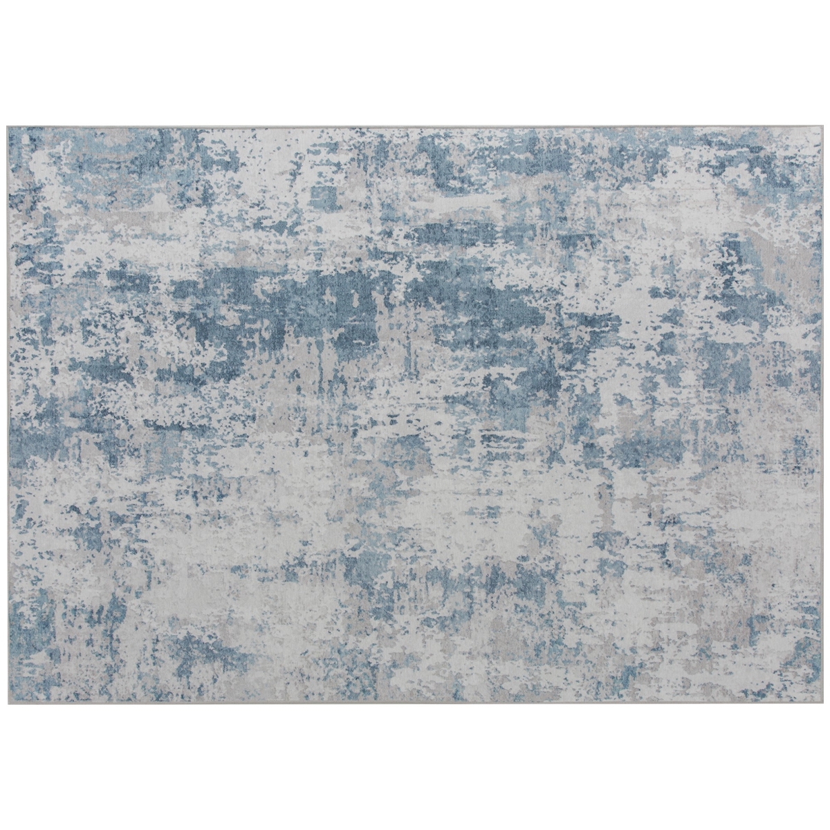 5 x 7 ft. HOMCOM Area Rug - Machine Washable Rug, Non-Slip Modern Abstract Floor Carpet for Living Room, Bedroom & Dining Room - Blue