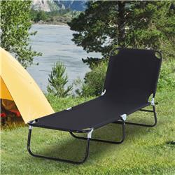 Picture of 212 Main 84B-442BK 74.75 x 22 x 11 in. Portable Outdoor Lightweight Folding Chaise Lounge Chair&#44; Black