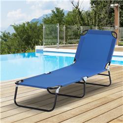 Picture of 212 Main 84B-442BU 74.75 x 22 x 11 in. Outdoor Lightweight Folding Sun Chaise Lounge Chair&#44; Blue
