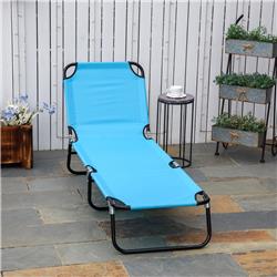 Picture of 212 Main 84B-442LB 74.75 x 22 x 11 in. Lightweight Folding Chaise Lounge Chair&#44; Sky Blue