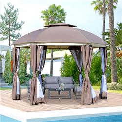 Picture of 212 Main 84C-214BN 12 x 12 ft. Steel Gazebo Canopy Party Tent Shelter&#44; Brown