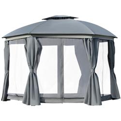 Picture of 212 Main 84C-214CG 12 x 12 ft. Steel Gazebo Canopy Party Tent Shelter&#44; Light Grey