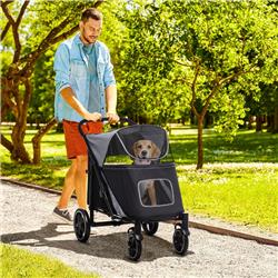 Picture of 212 Main D00-167V01GY 44 x 25.5 x 39.25 in. Pet Stroller&#44; Pewter Gray & Jet Black