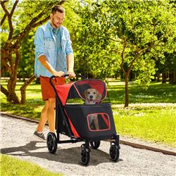 Picture of 212 Main D00-167V01RD 44 x 25.5 x 39.25 in. Pet Stroller&#44; Red & Black