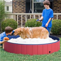 Picture of 212 Main D01-005 12 x 63 in. Foldable Pet Swimming Pool&#44; Red & Dark Blue