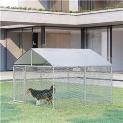 Picture of 212 Main D02-003V01 9.8 x 9.8 x 7.7 ft. Outdoor Metal Dog Kennel&#44; Silver