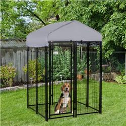 Picture of 212 Main D02-011 48 x 48 in. Large Outdoor Dog Kennel&#44; Black & Silver