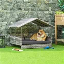 Picture of 212 Main D02-029CG 38.5 x 27.25 x 28.75 in. Wicker Indoor & Outdoor Dog House&#44; Charcoal Grey & Grey