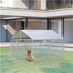 Picture of 212 Main D02-038V01 7.5 x 7.5 x 5.7 ft. Outdoor Heavy Duty Dog Kennel&#44; Silver