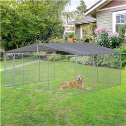 Picture of 212 Main D02-049V02 181 x 181 x 91.25 in. Outdoor Dog Kennel&#44; Silver