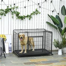 Picture of 212 Main D02-052V02 49 in. Folding Design Heavy Duty Metal Dog Cage Crate & Kennel&#44; Dark Grey