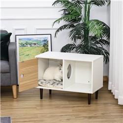 Picture of 212 Main D30-387 29.5 x 15.75 x 22 in. Wooden Cat House&#44; White