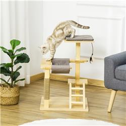 Picture of 212 Main D30-495 25.5 in. Cat Tree Kitty Activity Center&#44; Natural & Grey
