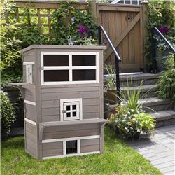 Picture of 212 Main D30-505GY 38.5 x 27 x 48 in. 3-Tier Feral Cat House&#44; Grey
