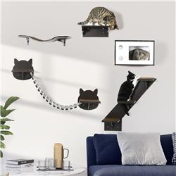 Picture of 212 Main D30-544V00CF Cat Wall Shelves&#44; Coffee Brown - 5 Piece
