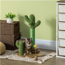 Picture of 212 Main D30-576V00GN 23.5 in. Cactus Cat Scratching Post with Ball Toy&#44; Green & Light Brown