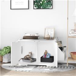 Picture of 212 Main D31-015WT 34.75 x 19 x 20.25 in. Wooden Cat Litter Box House&#44; White