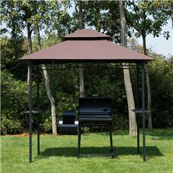 8 ft. BBQ Grill Canopy - Coffee - Outdoor Shelter - UV Resistant