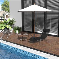 Picture of 212 Main 01-0336 Outdoor Lightweight Folding Sun Chaise Lounge Chair&#44; Black & Silver