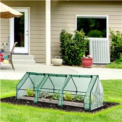01-0469 9 x 3 x 3 ft. H Mini Portable Hot Greenhouse, Green