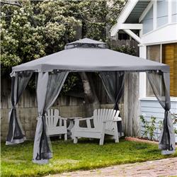84C-133GY 10 x 10 ft. Gazebo Outdoor Canopy, Grey