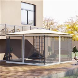 84C-142V03 Universal Replacement Mesh Sidewall Netting for Patio Gazebos, Black & Cream