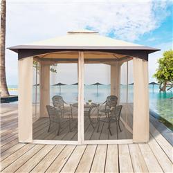 84C-150 10 x 12 ft. Outdoor Gazebo - Beige, Black