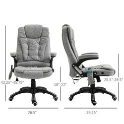 Picture of 212 Main 921-171V83GY Vinsetto 6 Point Vibration Executive Massage Office Chair with Heat High Back&#44; Gray
