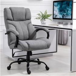 Picture of 212 Main 921-202GY 500 lbs Vinsetto Big & Tall Office Chair with Wide Seat Ergonomic Executive Computer Chair&#44; Light Gray