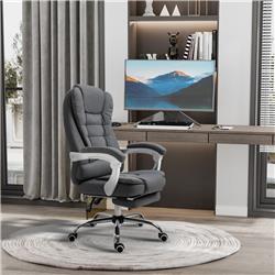 Picture of 212 Main 921-223V01CG Vinsetto Home Office Computer Chair with Retractable Footrest Adjustable Height Reclining Function&#44; Dark Gray