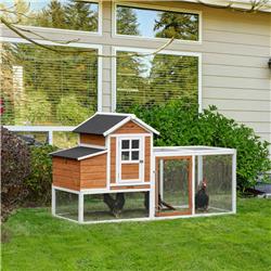 Picture of 212 Main D51-318 76 in. PawHut Wooden Chicken Coop with Safe & Healthy Non-Polluting