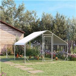 Picture of 212 Main D51-344V00SR 13.1 ft. PawHut Large Metal Chicken Coop for 12 Chicken