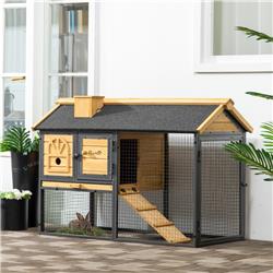 Picture of 212 Main D51-354V00BK 47 in. PawHut Outdoor Bunny Rabbit Hutch Cage with Run