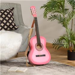 Picture of 212 Main F20-004V01PK 36 in. Soozier Kids Acoustic Guitar Set with Easy Strings&#44; Pink