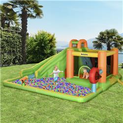 342-049V80 Outsunny 7-in-1 Inflatable Water Slide & Kids Castle Bounce House