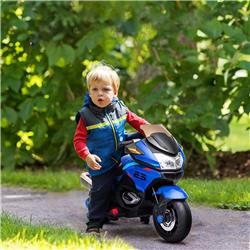Picture of 212 Main 370-233V80BU 12V Aosom Kids Electric Motorcycle Toys with Training Wheels&#44; Blue
