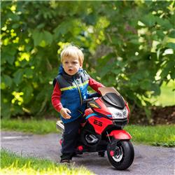 Picture of 212 Main 370-233V80RD 12V Aosom Kids Electric Motorcycle Toys with Training Wheels&#44; Red
