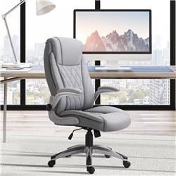Picture of 212 Main 920-063V80 Vinsetto Faux Leather Computer Rocker Office Chair with Liftable Armrest Home Office