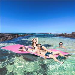 Picture of 212 Main A34-013V00PK 12 x 5 ft. Soozier Lily Pad Floating Mat with Cup Holder Table&#44; Pink