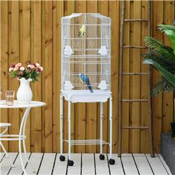 Picture of 212 Main D10-019V01WT Designed PawHut Large Bird Cage for Sitting on Tabletops&#44; White