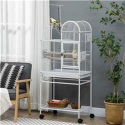 Picture of 212 Main D10-073CW 55 in. PawHut Large Parrot Cage with Toy Hooks Above Top Bird Perch