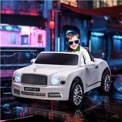 Picture of 212 Main 370-210V80WT Aosom Bentley 12V Ride-On Car with Remote Control Battery Powered Car with LED Lights&#44; White