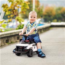 Picture of 212 Main 370-219V00WT Aosom Police Car Ride-On with Megaphone Kids Ride-On Sliding Car&#44; White