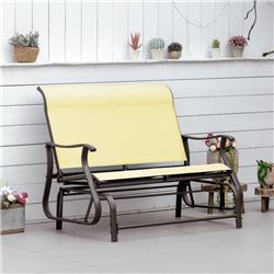 Picture of 212 Main 84B-971BG 47 in. Outsunny Outdoor Double Glider Bench&#44; Yellow