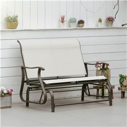 Picture of 212 Main 84B-971CW 47 in. Outsunny Outdoor Double Glider Bench&#44; Cream White