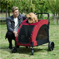 Picture of 212 Main D00-105RD PawHut Foldable Pet Stroller&#44; Red