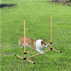 Picture of 212 Main D07-030 PawHut Dog Agility Starter Kit Speed & Agility Equipment High Jump Hurdle Bar Set&#44; Orange - 6 Piece